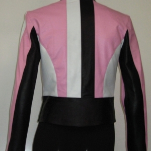 mlr_womanpinkleahterjacketwithblackandwhite_back
